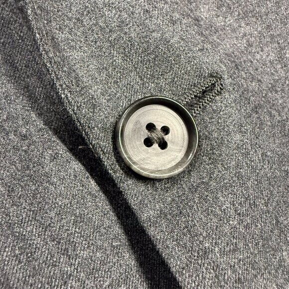 Coppley Suit Super 140s Flannel Wool Grey Made in Canada 40 R 34x32 - Picture 4 of 15